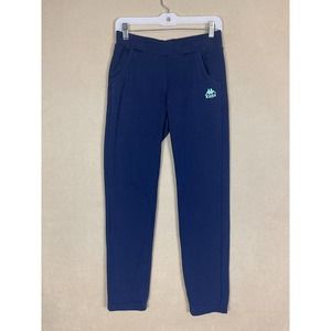 Kappa Sweatpants Adult Extra Small Blue‎ Soccer Logo Spell Out Pocket Womens
